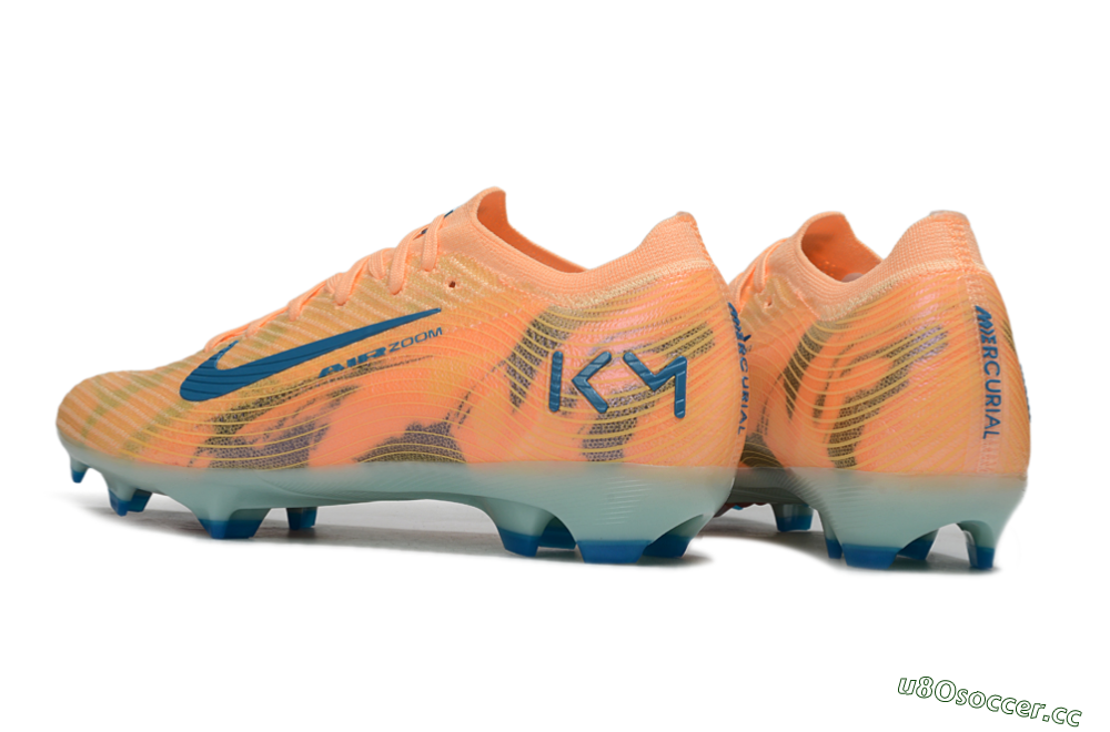 Unisex Nike Air Zoom Mercurial Vapor 16 Elite FG Firm Ground Low-Tops Football Boots - Pink/Blue/Yellow 4