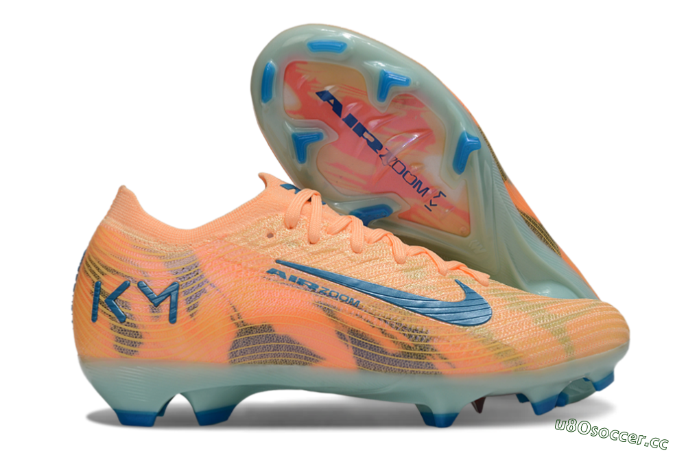 Unisex Nike Air Zoom Mercurial Vapor 16 Elite FG Firm Ground Low-Tops Football Boots - Pink/Blue/Yellow 2