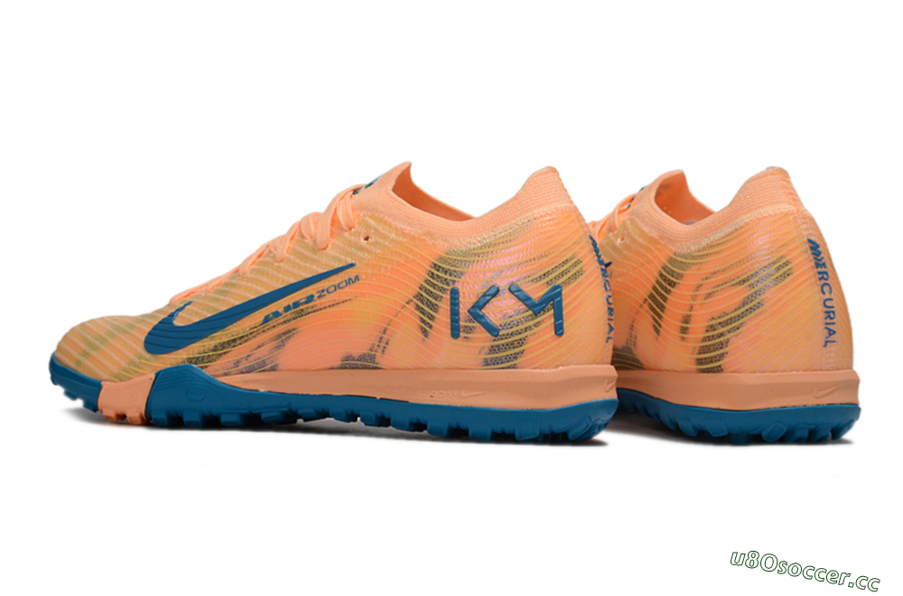 Unisex Nike Air Zoom Mercurial Vapor 16 Elite TF Artificial Turf Low-Tops Football Shoes - Pink/Blue/Yellow 4