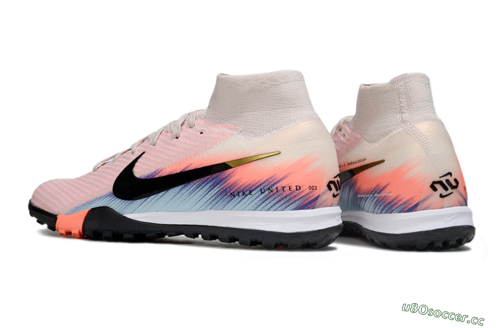 Unisex Nike Air Zoom Mercurial Superfly 10 Elite TF Artificial Turf High-Tops Football Shoes - Pink/Black/Gold 4