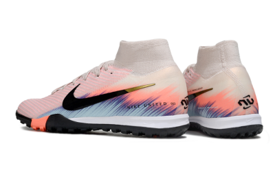 Unisex Nike Air Zoom Mercurial Superfly 10 Elite TF Artificial Turf High-Tops Football Shoes - Pink/Black/Gold