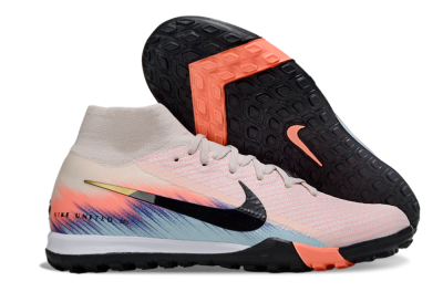 Unisex Nike Air Zoom Mercurial Superfly 10 Elite TF Artificial Turf High-Tops Football Shoes - Pink/Black/Gold