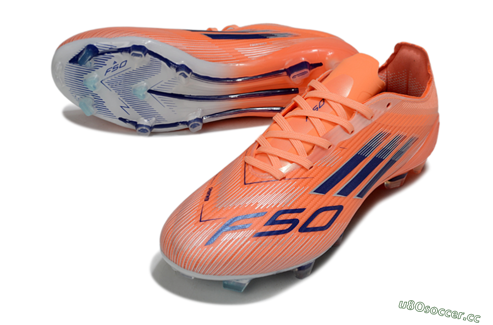 Unisex Adidas F50 Elite FG Firm Ground Low-Tops Football Boots - Red/Blue/Silver 3