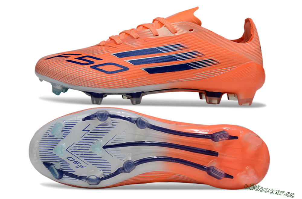 Unisex Adidas F50 Elite FG Firm Ground Low-Tops Football Boots - Red/Blue/Silver 1