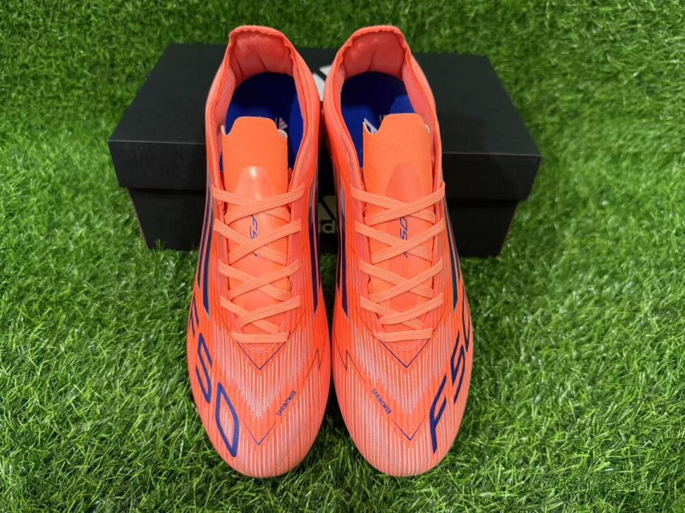 Unisex Adidas F50 Elite FG Firm Ground Low-Tops Football Boots - Red/Blue/Silver