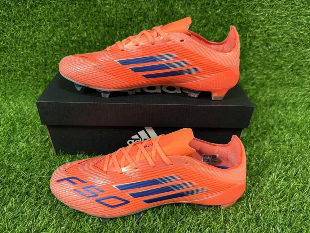 Unisex Adidas F50 Elite FG Firm Ground Low-Tops Football Boots - Red/Blue/Silver