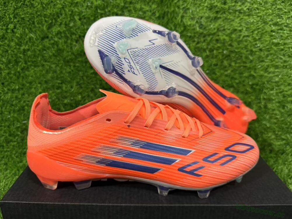 Unisex Adidas F50 Elite FG Firm Ground Low-Tops Football Boots - Red/Blue/Silver