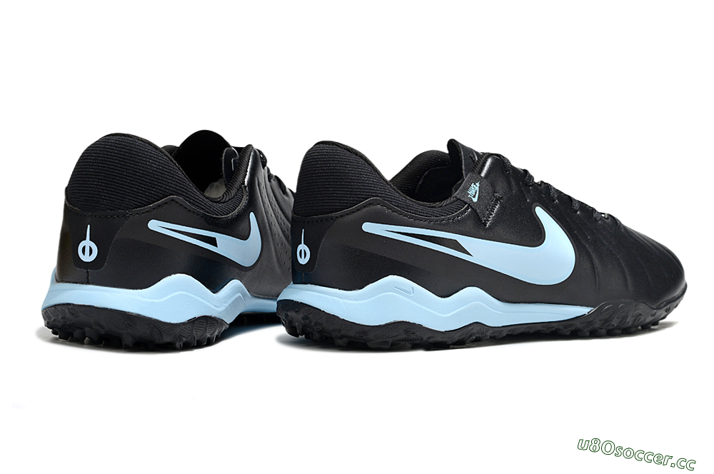Men's Nike Tiempo Legend 10 Academy TF Artificial Turf Low-Tops Football Shoes - Black/Jade 6