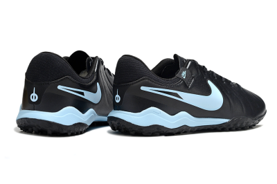 Men's Nike Tiempo Legend 10 Academy TF Artificial Turf Low-Tops Football Shoes - Black/Jade