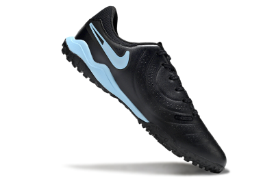Men's Nike Tiempo Legend 10 Academy TF Artificial Turf Low-Tops Football Shoes - Black/Jade