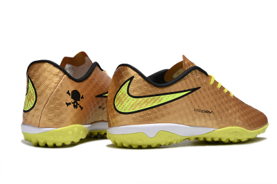 Men's Nike Hypervenom Phantom TF Artificial Turf Low-Tops Football Shoes - Gold/Black/Yellow