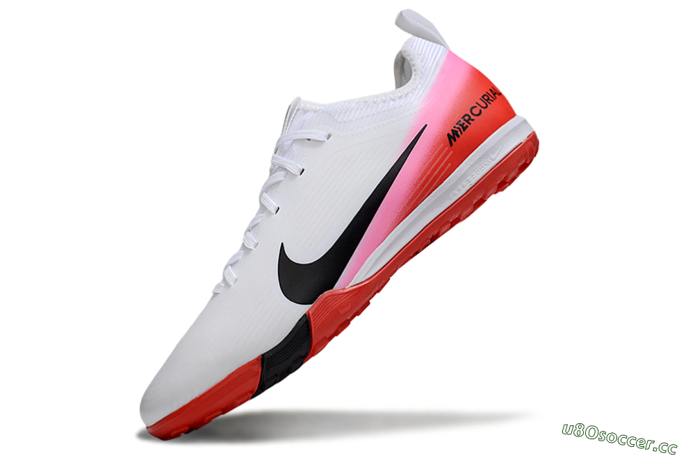 Unisex Nike Air Zoom Mercurial Vapor 16 Pro TF Artificial Turf Low-Tops Football Shoes - White/Black/Red 6