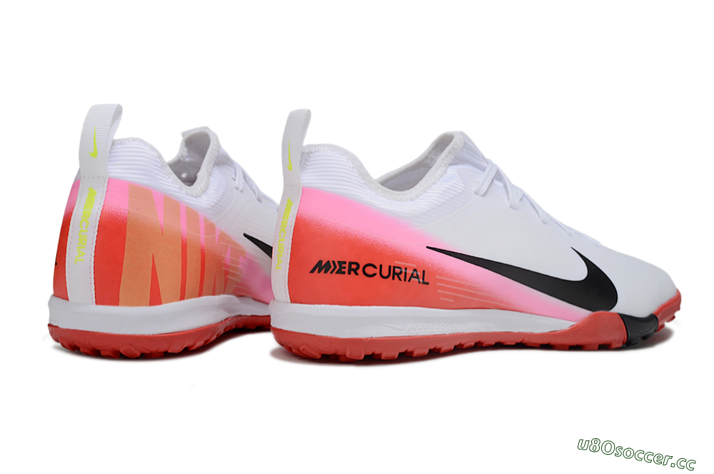 Unisex Nike Air Zoom Mercurial Vapor 16 Pro TF Artificial Turf Low-Tops Football Shoes - White/Black/Red 7