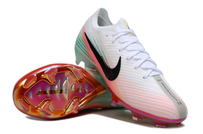Unisex Nike Air Zoom Mercurial Vapor 16 Elite FG Firm Ground Low-Tops Football Boots - White/Black/Pink