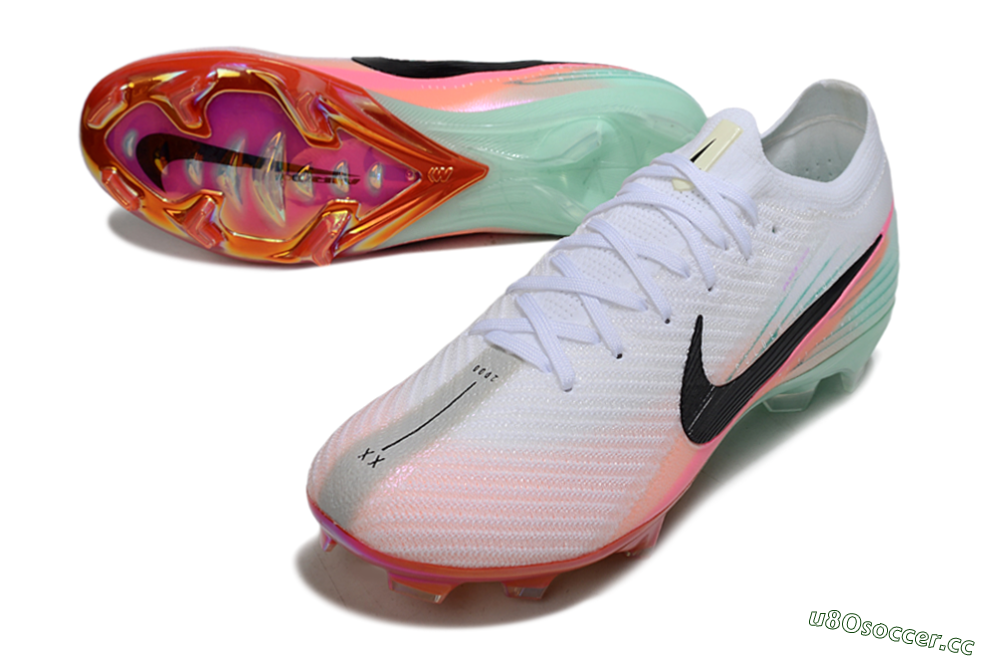 Unisex Nike Air Zoom Mercurial Vapor 16 Elite FG Firm Ground Low-Tops Football Boots - White/Black/Pink 3