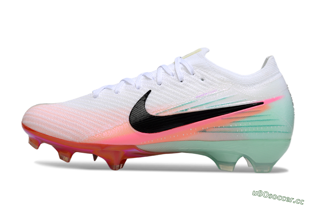 Unisex Nike Air Zoom Mercurial Vapor 16 Elite FG Firm Ground Low-Tops Football Boots - White/Black/Pink 0