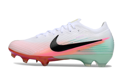Unisex Nike Air Zoom Mercurial Vapor 16 Elite FG Firm Ground Low-Tops Football Boots - White/Black/Pink