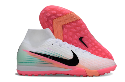 Unisex Nike Air Zoom Mercurial Superfly 10 Elite TF Artificial Turf High-Tops Football Shoes - White/Pink/Black