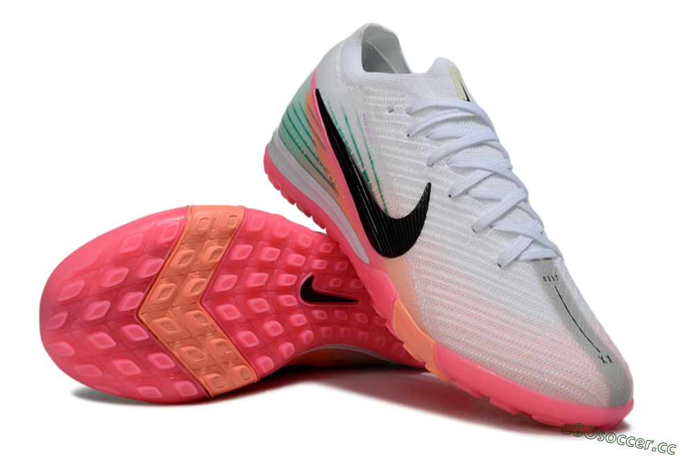 Unisex Nike Air Zoom Mercurial Vapor 16 Elite TF Artificial Turf Low-Tops Football Shoes - White/Black/Pink 1