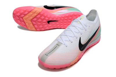 Unisex Nike Air Zoom Mercurial Vapor 16 Elite TF Artificial Turf Low-Tops Football Shoes - White/Black/Pink