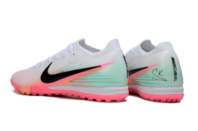 Unisex Nike Air Zoom Mercurial Vapor 16 Elite TF Artificial Turf Low-Tops Football Shoes - White/Black/Pink