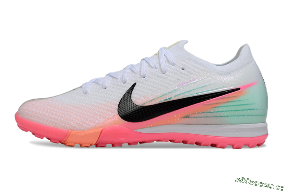 Unisex Nike Air Zoom Mercurial Vapor 16 Elite TF Artificial Turf Low-Tops Football Shoes - White/Black/Pink 0