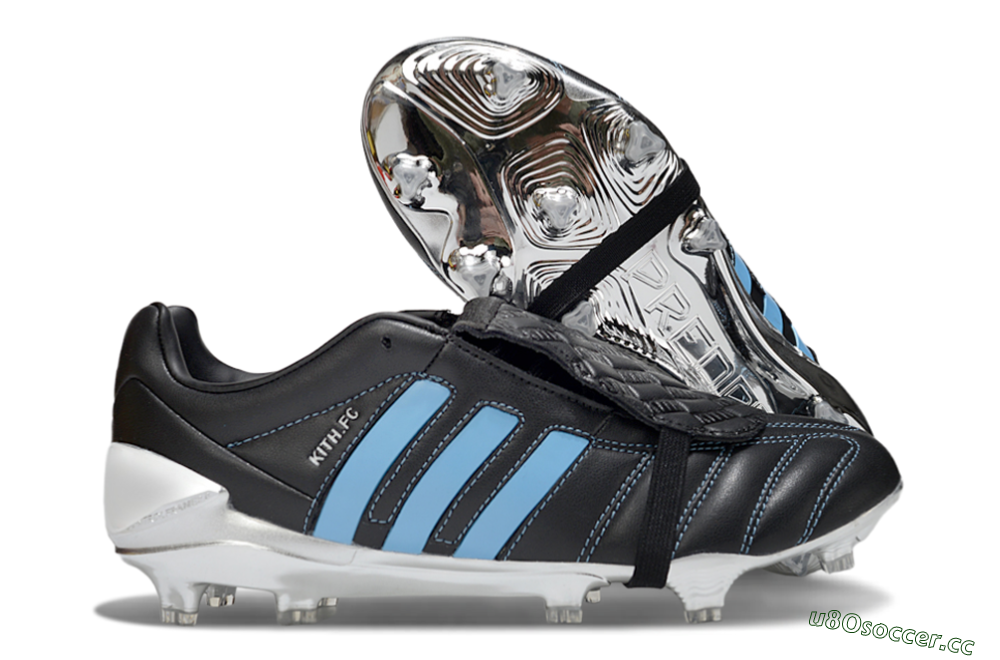 Men's Adidas Predator Accuracy Foldover Tongue FG Firm Ground Low-Tops Football Boots - Black/Blue/Silver 2