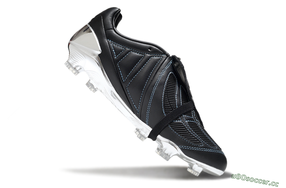 Men's Adidas Predator Accuracy Foldover Tongue FG Firm Ground Low-Tops Football Boots - Black/Blue/Silver 4