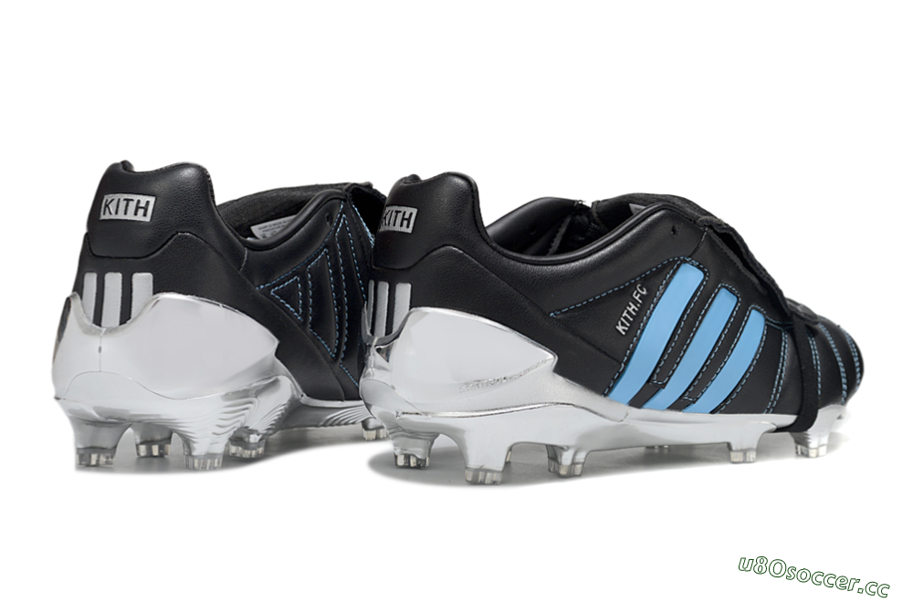 Men's Adidas Predator Accuracy Foldover Tongue FG Firm Ground Low-Tops Football Boots - Black/Blue/Silver 6