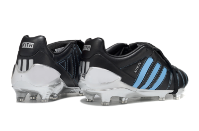 Men's Adidas Predator Accuracy Foldover Tongue FG Firm Ground Low-Tops Football Boots - Black/Blue/Silver