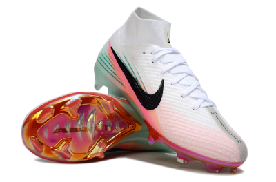 Unisex Nike Air Zoom Mercurial Superfly 10 Elite FG Firm Ground High-Tops Football Boots - White/Pink/Black