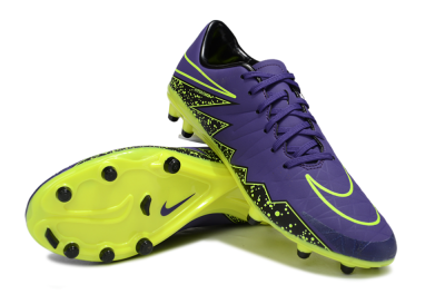 Men's Nike Hypervenom Phantom FG Firm Ground Low-Tops Football Boots - Purple/Black/Yellow