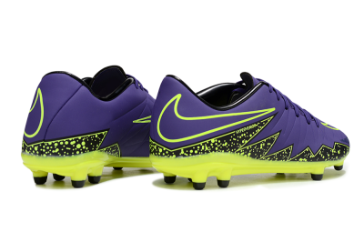 Men's Nike Hypervenom Phantom FG Firm Ground Low-Tops Football Boots - Purple/Black/Yellow