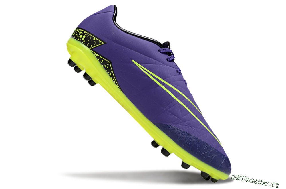 Men's Nike Hypervenom Phantom FG Firm Ground Low-Tops Football Boots - Purple/Black/Yellow 4