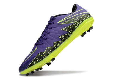 Men's Nike Hypervenom Phantom FG Firm Ground Low-Tops Football Boots - Purple/Black/Yellow