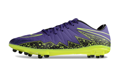 Men's Nike Hypervenom Phantom FG Firm Ground Low-Tops Football Boots - Purple/Black/Yellow