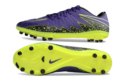 Men's Nike Hypervenom Phantom FG Firm Ground Low-Tops Football Boots - Purple/Black/Yellow