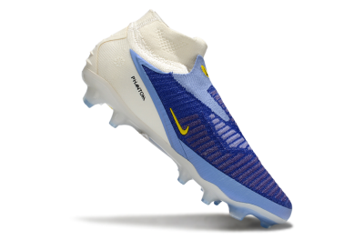 Unisex Nike Phantom 6 Elite FG Firm Ground High-Tops Football Boots - Blue/White/Black