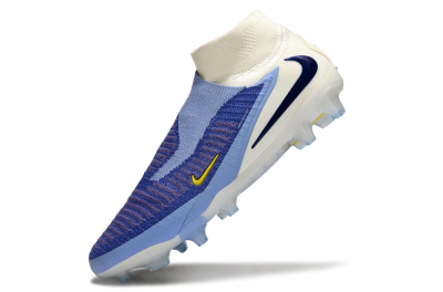 Unisex Nike Phantom 6 Elite FG Firm Ground High-Tops Football Boots - Blue/White/Black