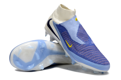 Unisex Nike Phantom 6 Elite FG Firm Ground High-Tops Football Boots - Blue/White/Black