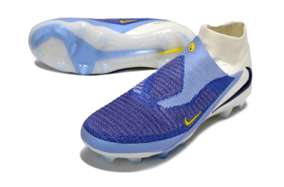 Unisex Nike Phantom 6 Elite FG Firm Ground High-Tops Football Boots - Blue/White/Black