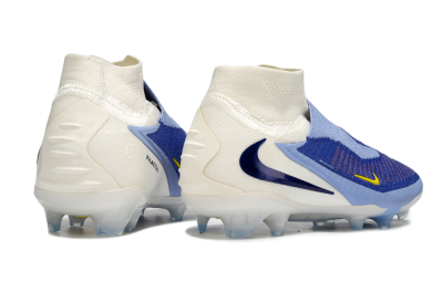 Unisex Nike Phantom 6 Elite FG Firm Ground High-Tops Football Boots - Blue/White/Black