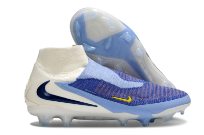 Unisex Nike Phantom 6 Elite FG Firm Ground High-Tops Football Boots - Blue/White/Black
