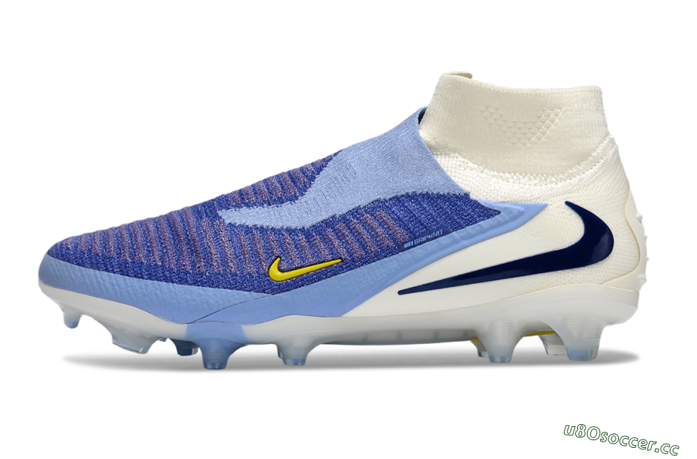 Unisex Nike Phantom 6 Elite FG Firm Ground High-Tops Football Boots - Blue/White/Black 0