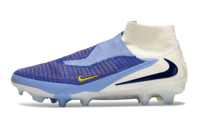 Unisex Nike Phantom 6 Elite FG Firm Ground High-Tops Football Boots - Blue/White/Black