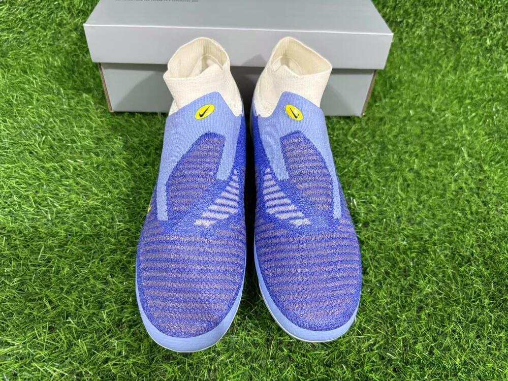 Unisex Nike Phantom 6 Elite FG Firm Ground High-Tops Football Boots - Blue/White/Black