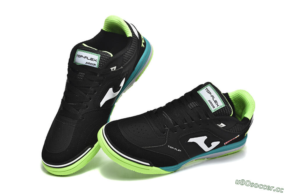 Men's Joma Top Flex IC Indoor & Futsal Low-Tops Football Shoes - Black/White/Yellow 6