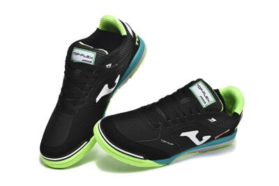 Men's Joma Top Flex IC Indoor & Futsal Low-Tops Football Shoes - Black/White/Yellow