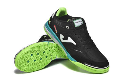 Men's Joma Top Flex IC Indoor & Futsal Low-Tops Football Shoes - Black/White/Yellow