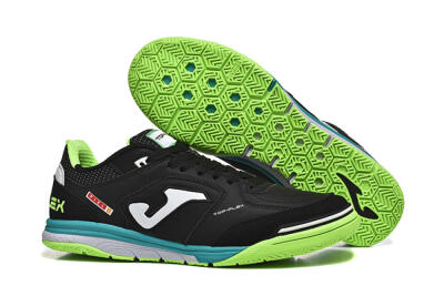 Men's Joma Top Flex IC Indoor & Futsal Low-Tops Football Shoes - Black/White/Yellow